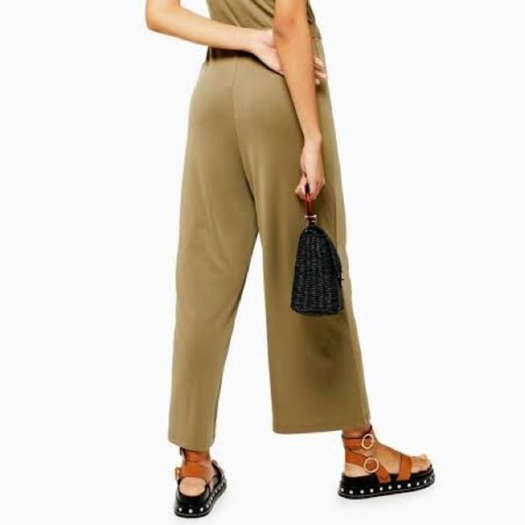 TOPSHOP SLINKY‎ SCOOP NECK CROPPED WIDE LEG JUMPSUIT 8 - Picture 8 of 10